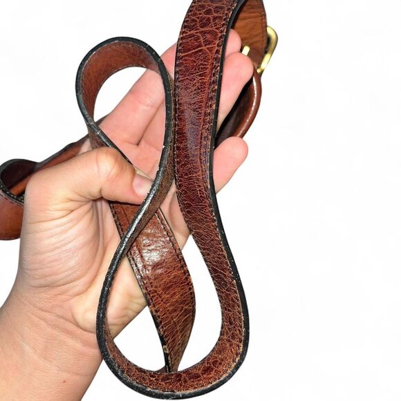 Earth Bags Genuine Brown Leather Shoulder Bag - Picture 7 of 8